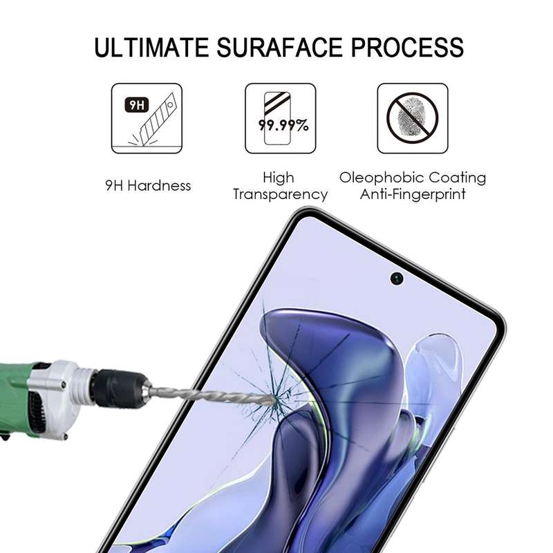 For Xiaomi Mi 11T / 11T Pro Full Glue Full Screen Tempered Glass Film