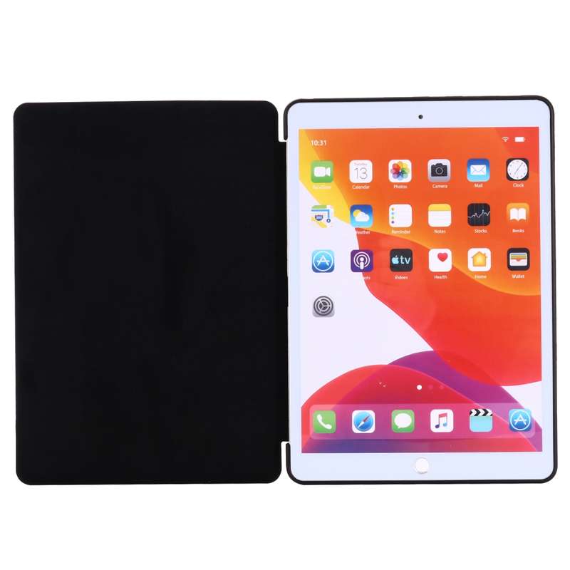 For iPad 10.2 2021 / 2020 / 2019 GEBEI Shockproof Horizontal Flip Leather Case with Three-folding Ho