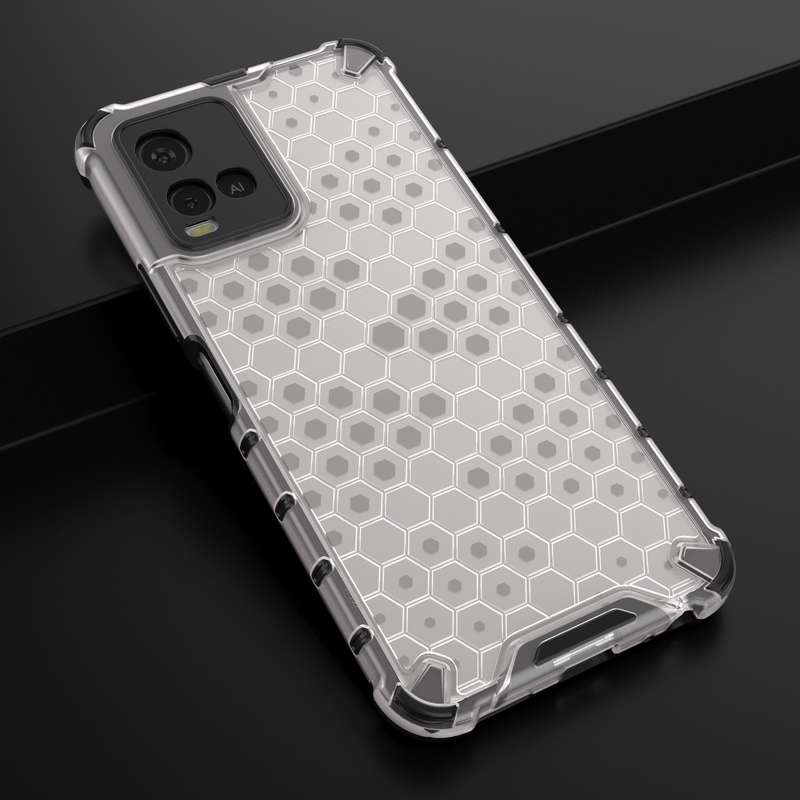 For vivo Y21 Shockproof Honeycomb PC + TPU Case(Blue)