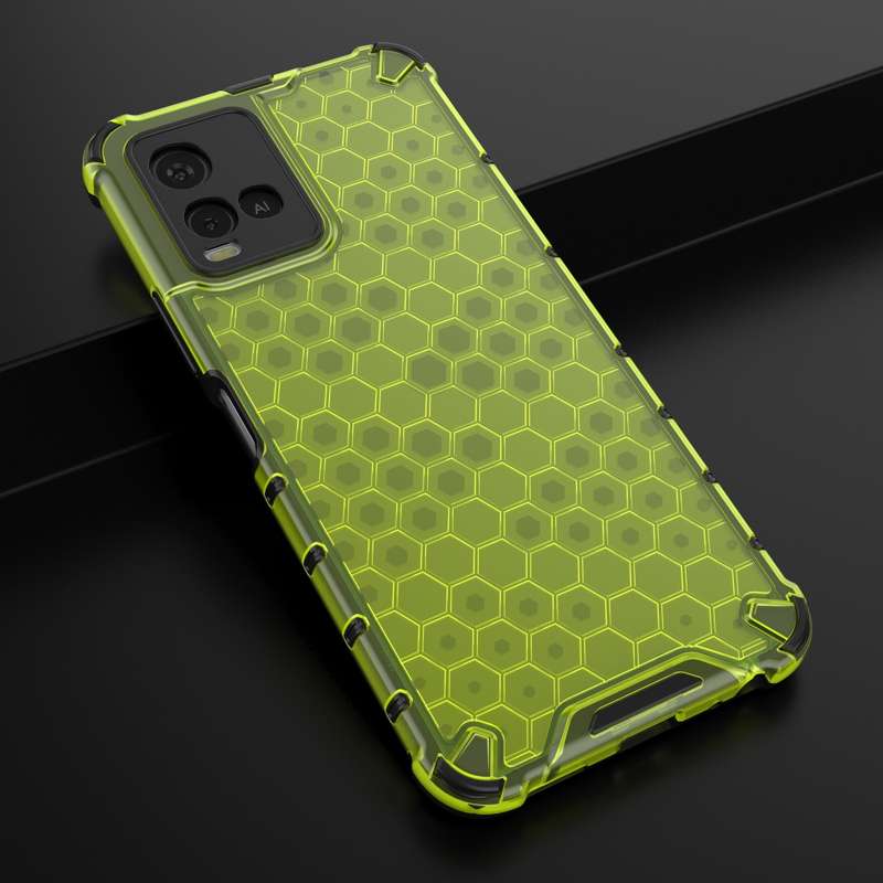 For vivo Y21 Shockproof Honeycomb PC + TPU Case(Blue)