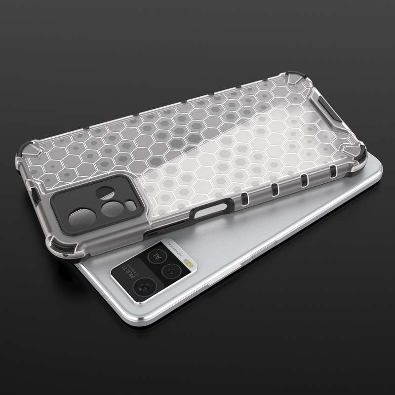 For vivo Y21 Shockproof Honeycomb PC + TPU Case(Blue)