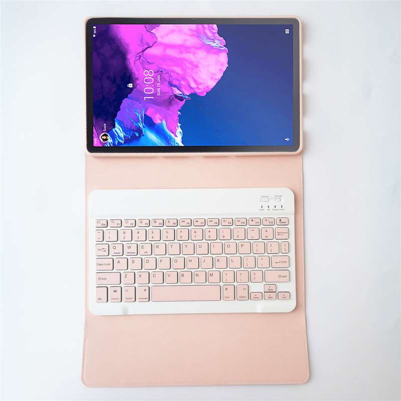 For Lenovo Pad Tab P11 11 inch TB-J606F LX110 Solid Color Detachable Square Keycap Bluetooth Keyboar