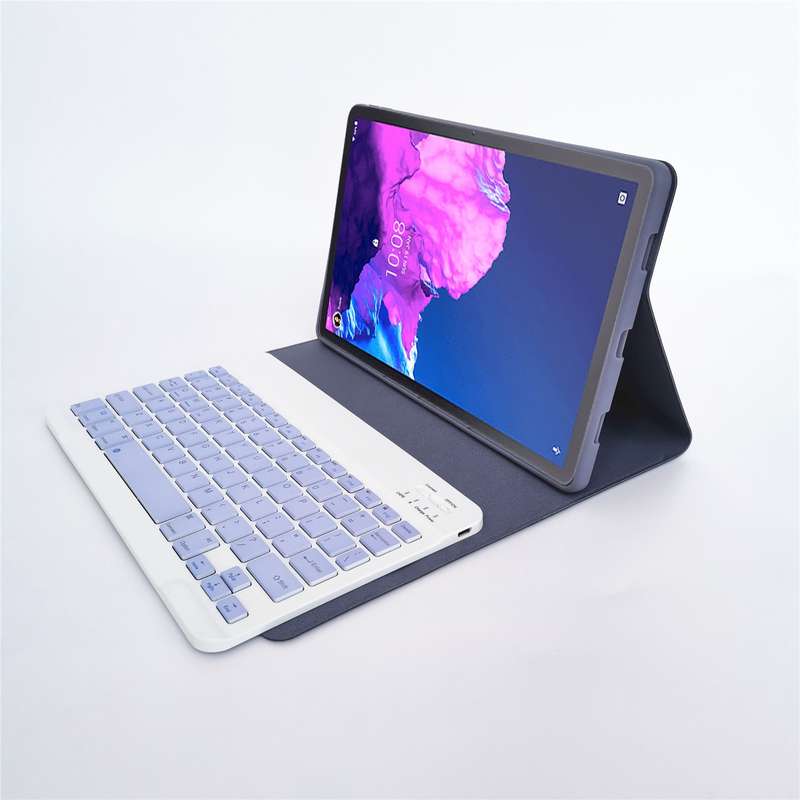 For Lenovo Pad Tab P11 11 inch TB-J606F LX110 Solid Color Detachable Square Keycap Bluetooth Keyboar