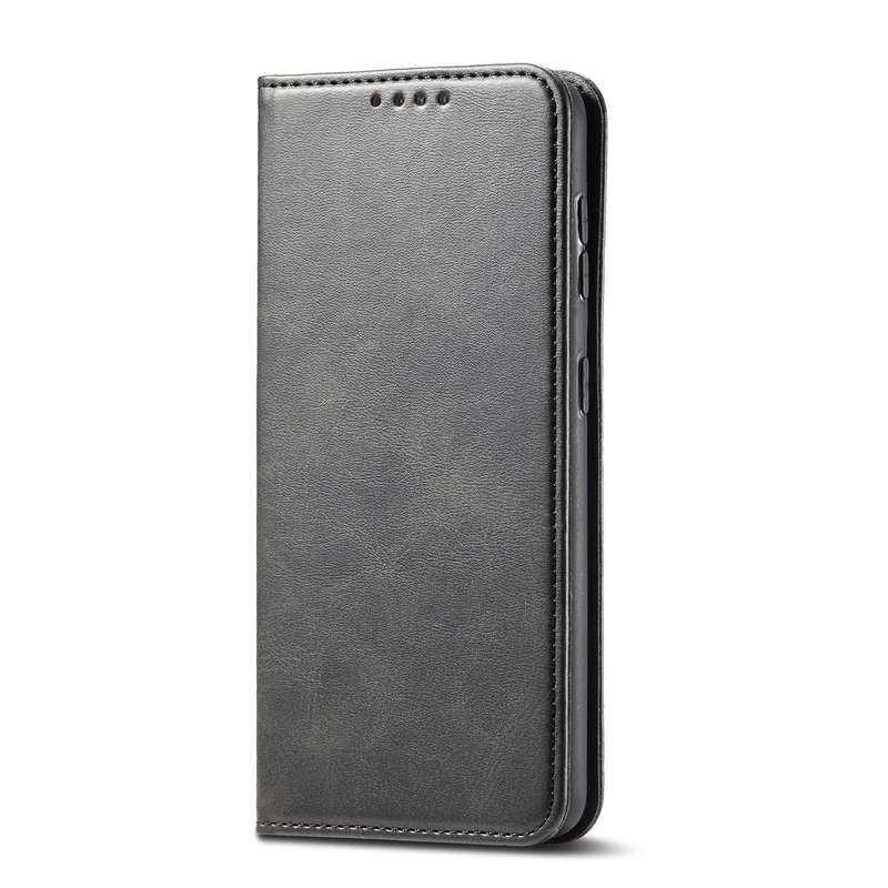 For Samsung Galaxy A50 Calf Texture Magnetic Horizontal Flip Leather Case with Holder & Card Slots &