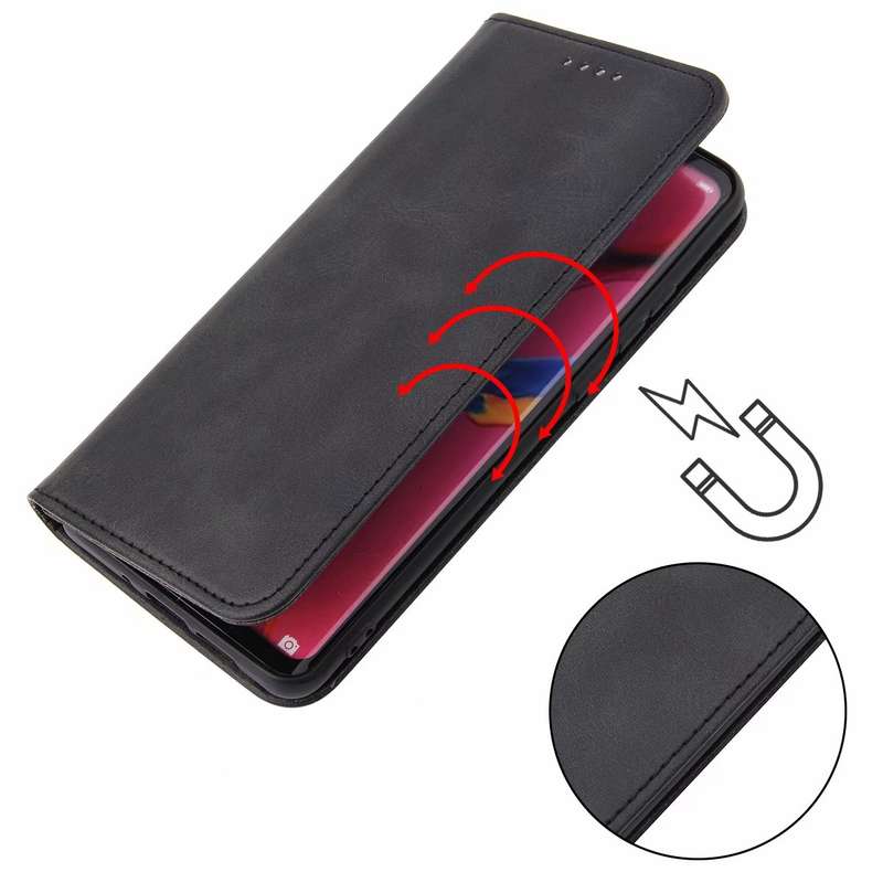 For Samsung Galaxy A50 Calf Texture Magnetic Horizontal Flip Leather Case with Holder & Card Slots &