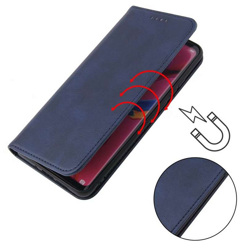 For Samsung Galaxy A50 Calf Texture Magnetic Horizontal Flip Leather Case with Holder & Card Slots &