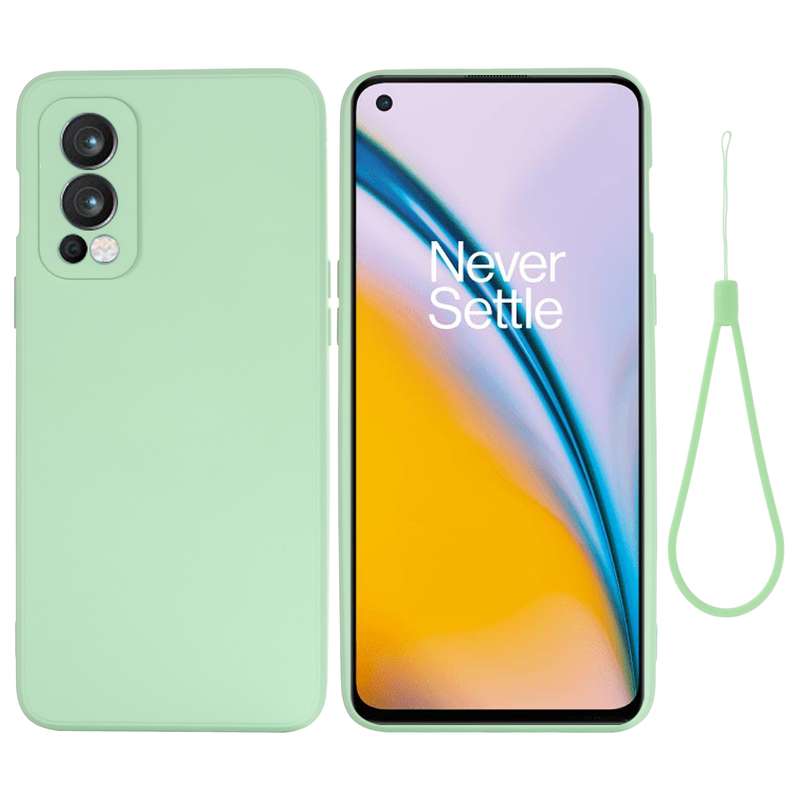 For OnePlus Nord 2 5G Solid Color Liquid Silicone Shockproof Full Coverage Protective Case(Green)