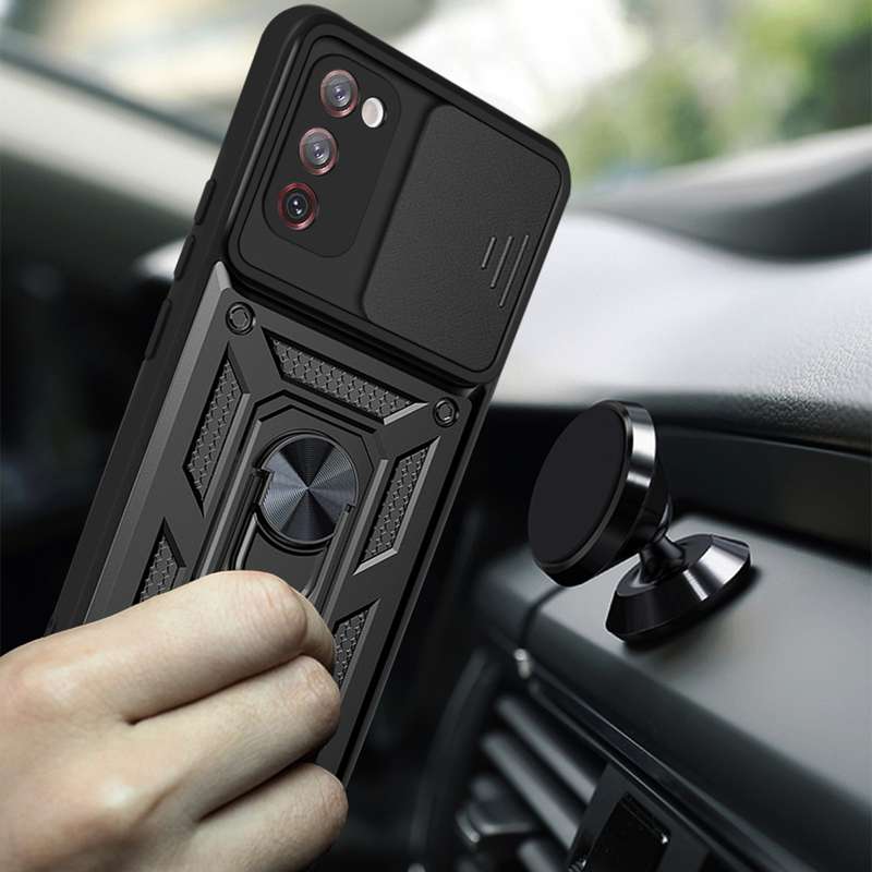 For Samsung Galaxy S20 FE 5G Sliding Camera Cover Design TPU+PC Protective Case(Black)