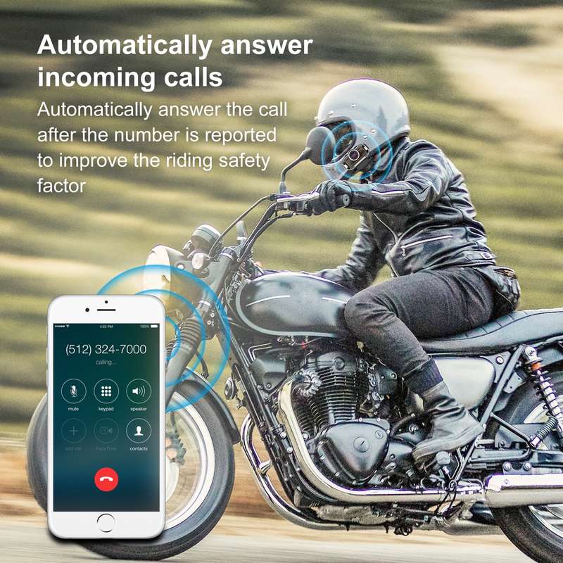 V9 Pro Motorcycle Helmet Bluetooth Walkie-talkie Support FM(Black)