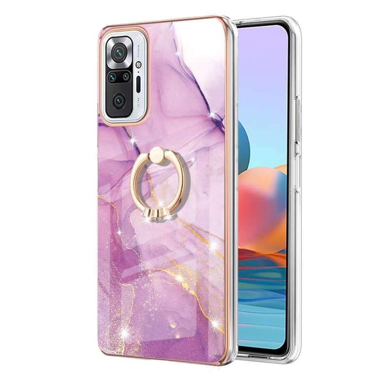 For Xiaomi Redmi Note 10 Pro / Note 10 Pro Max Electroplating Marble Pattern IMD TPU Shockproof Case