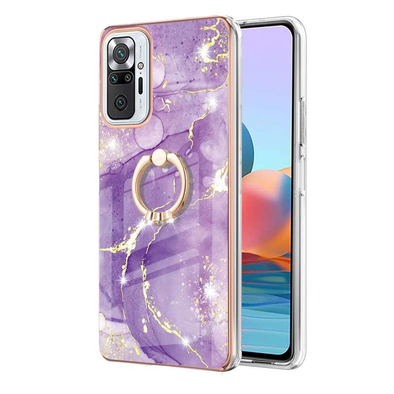 For Xiaomi Redmi Note 10 Pro / Note 10 Pro Max Electroplating Marble Pattern IMD TPU Shockproof Case
