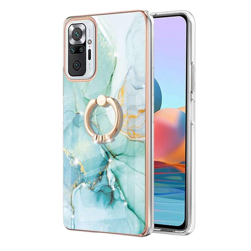 For Xiaomi Redmi Note 10 Pro / Note 10 Pro Max Electroplating Marble Pattern IMD TPU Shockproof Case