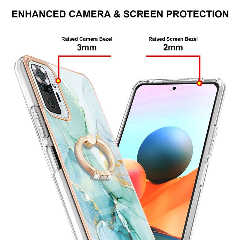 For Xiaomi Redmi Note 10 Pro / Note 10 Pro Max Electroplating Marble Pattern IMD TPU Shockproof Case