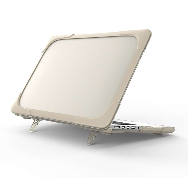 For MacBook Air 13.3 inch A1932 (2018) TPU + PC Two Color Laptop Protective Case(Khaki)
