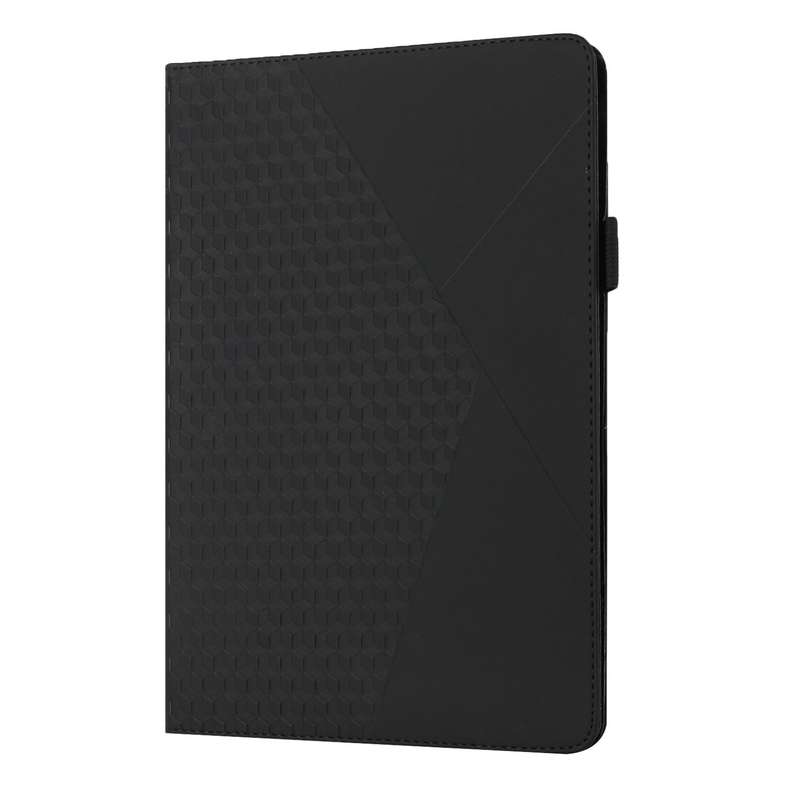 For Samsung Galaxy Tab S6 Lite SM-P610/T615 Rhombus Skin Feel Horizontal Flip Tablet Leather Case wi