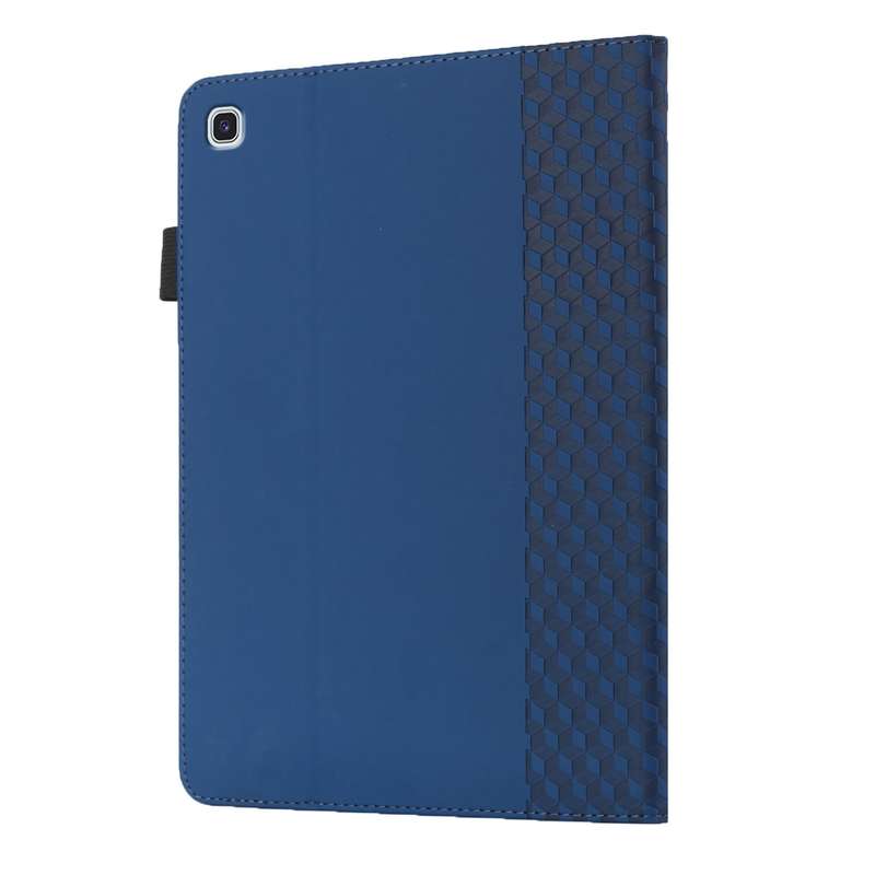 For Samsung Galaxy Tab S6 Lite SM-P610/T615 Rhombus Skin Feel Horizontal Flip Tablet Leather Case wi