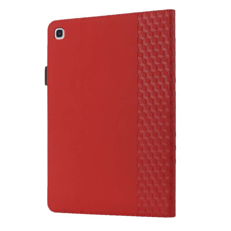 For Samsung Galaxy Tab S6 Lite SM-P610/T615 Rhombus Skin Feel Horizontal Flip Tablet Leather Case wi