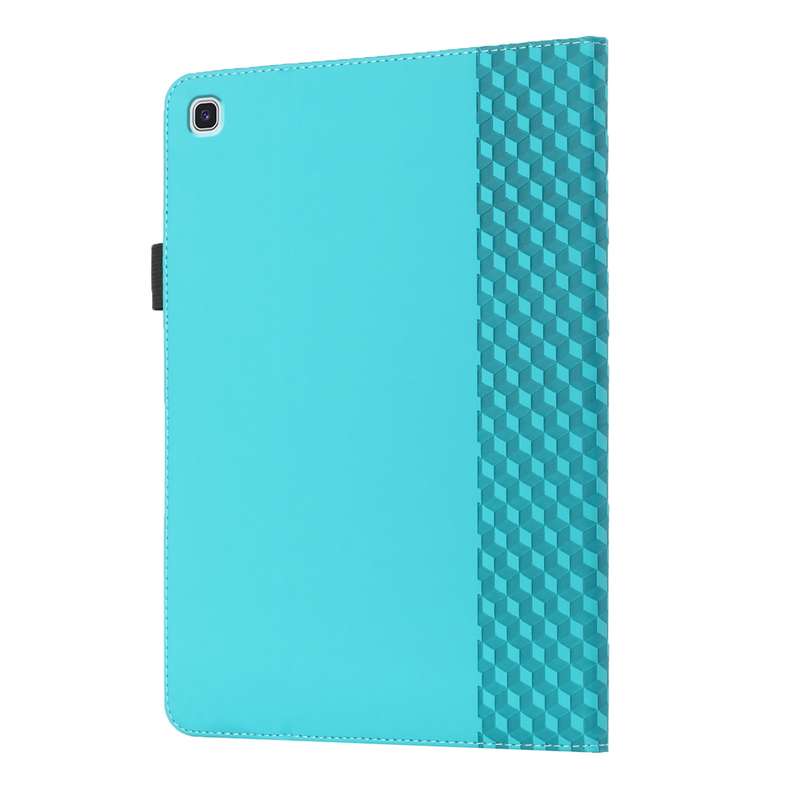 For Samsung Tab A 8.0 2019 T290/T295/T297 Rhombus Skin Feel Horizontal Flip Tablet Leather Case with