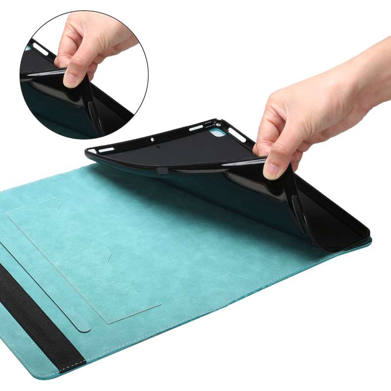 For Samsung Tab A 8.0 2019 T290/T295/T297 Rhombus Skin Feel Horizontal Flip Tablet Leather Case with