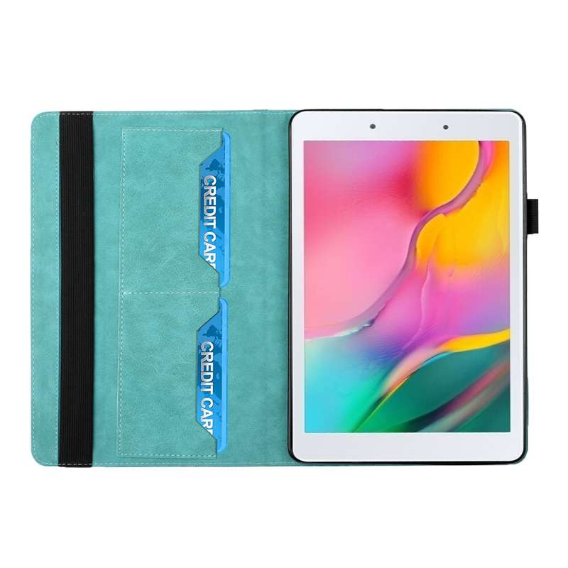 For Samsung Tab A 8.0 2019 T290/T295/T297 Rhombus Skin Feel Horizontal Flip Tablet Leather Case with