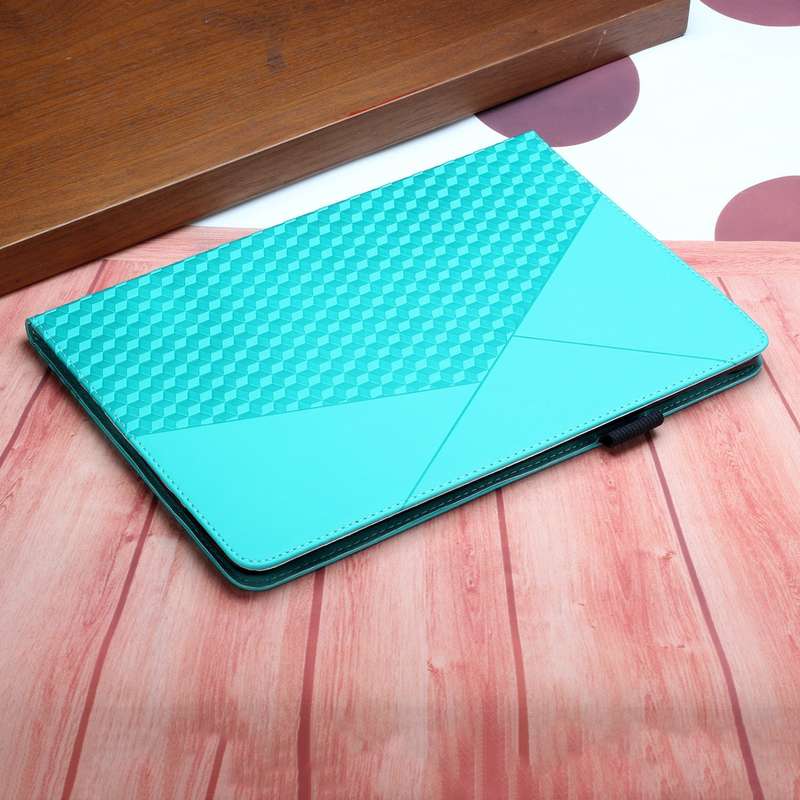 For Samsung Tab A 8.0 2019 T290/T295/T297 Rhombus Skin Feel Horizontal Flip Tablet Leather Case with