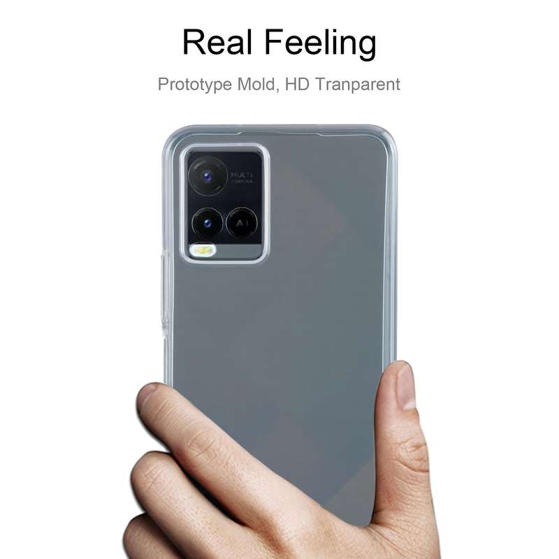 For vivo Y21 0.75mm Ultra-thin Transparent TPU Soft Protective Case