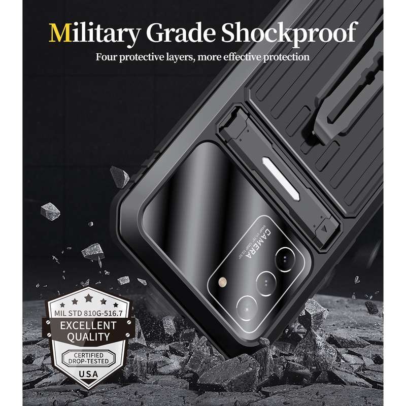 For Samsung Galaxy S21 5G Armor Shockproof Splash-proof Dust-proof Phone Case with Holder(Camouflage