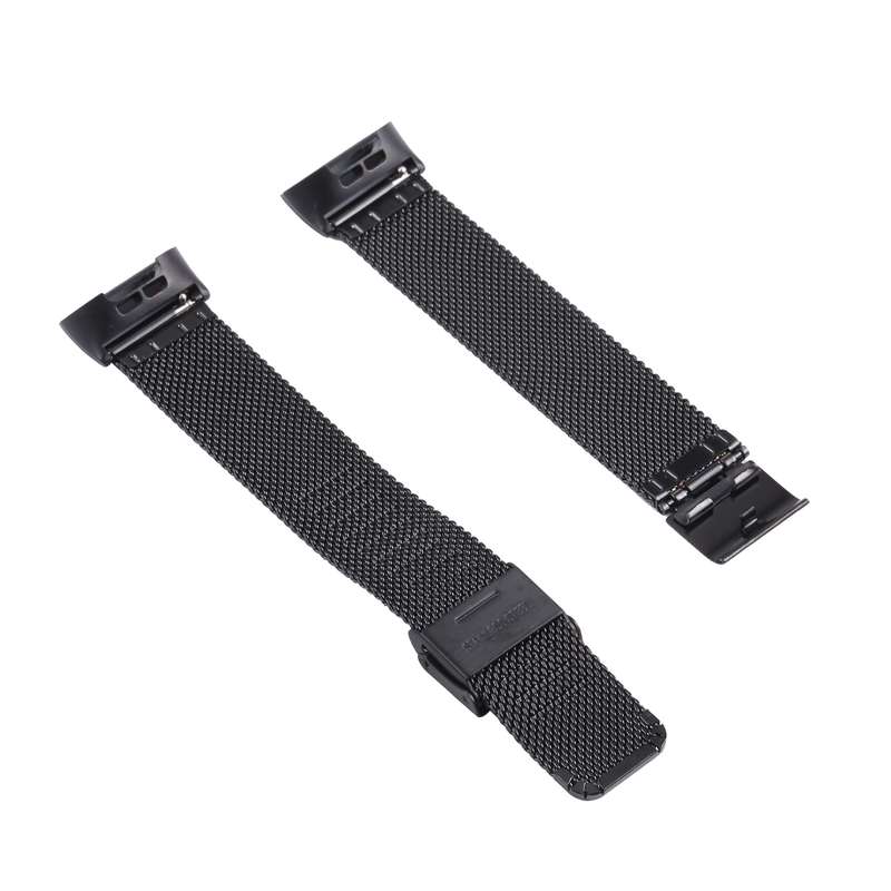 For Fitbit Charge 4 Double Insurance Buckle Milanese Watch Band(Gold)