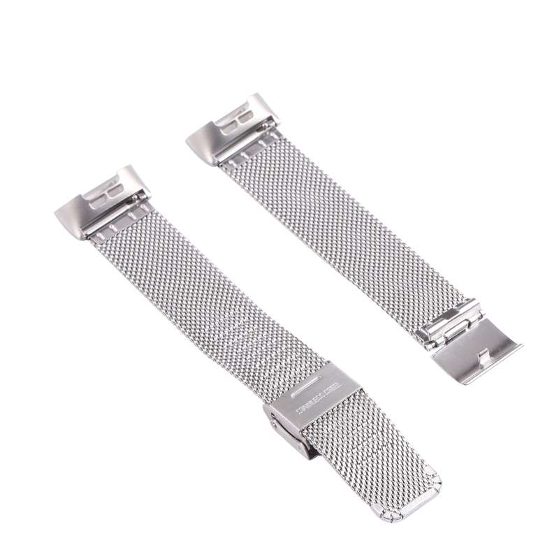 For Fitbit Charge 4 Double Insurance Buckle Milanese Watch Band(Gold)
