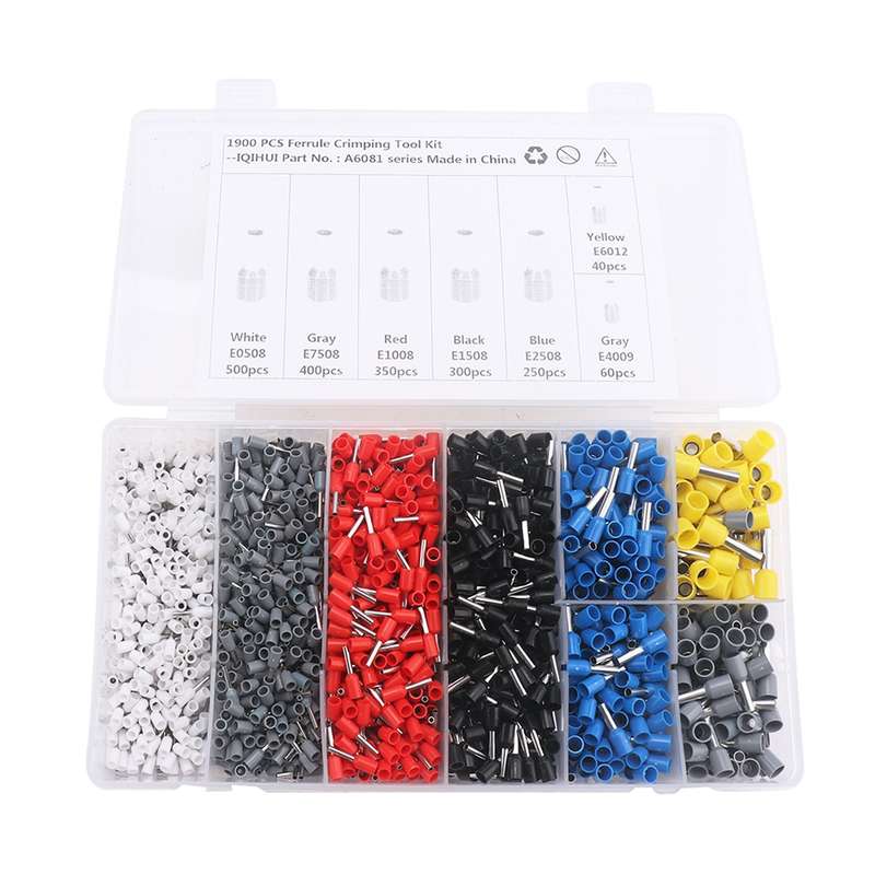 A6081 1900 in 1 Needle-shaped Tubular Cold-pressed Terminal