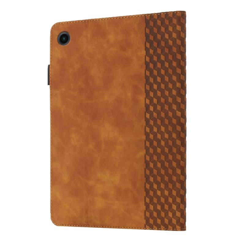 For Samsung Galaxy Tab A8 10.5 2021 X200/X205 Rhombus Skin Feel Horizontal Flip Tablet Leather Case