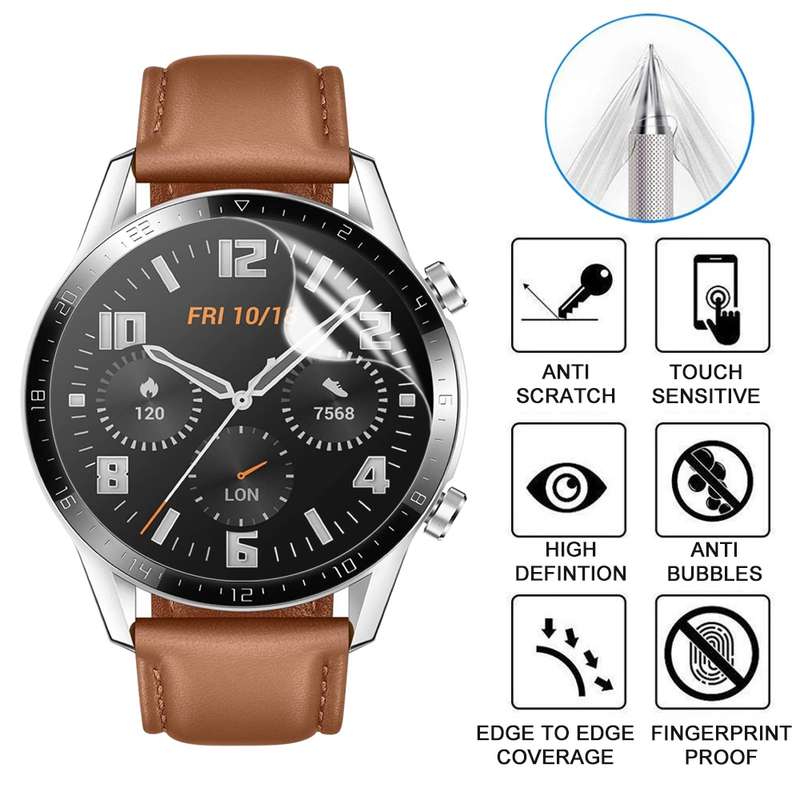 D33mm 10 PCS TPU Round HD Soft Hydrogel Film Watch Screen Protector