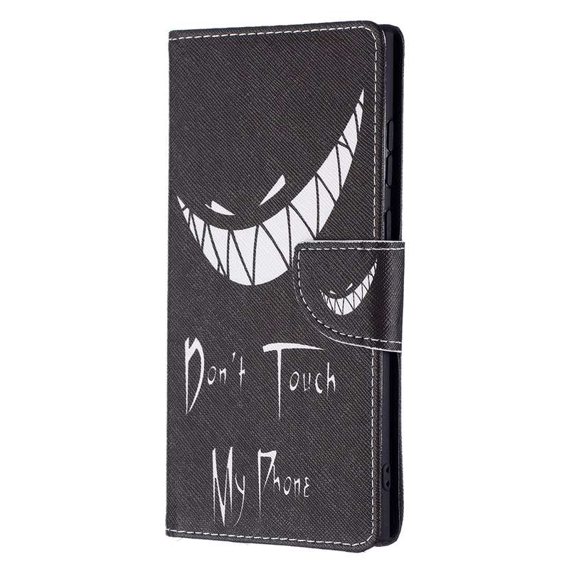 For Samsung Galaxy S22 Ultra 5G Colored Drawing Pattern Horizontal Flip Phone Leather Case with Hold