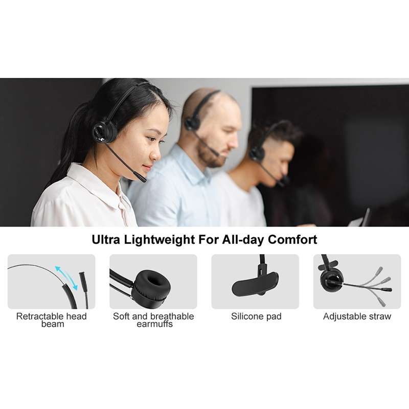 Anivia A8 Bluetooth Telephone Headset with Noise-cancelling Microphone(Black)