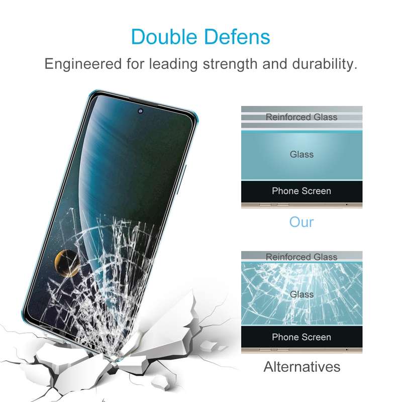 For ZTE Blade V30 50 PCS 0.26mm 9H 2.5D Tempered Glass Film