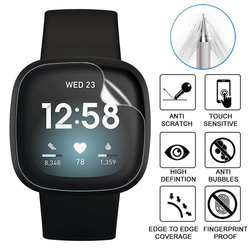 For Fitbit Versa 3 Soft Hydrogel Film Watch Screen Protector