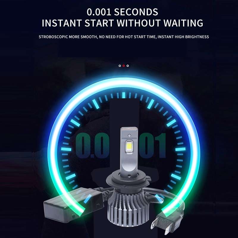 1 Pair G8 Plus H7 DC9-16V / 30W / 8000LM / 6000K IP67 Car LED 3570 Lamp Beads Headlight(White Light)