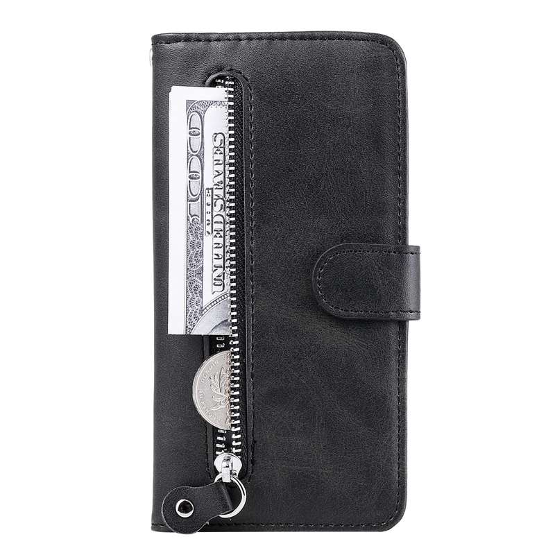 For Huawei nova 8i / Honor 50 Lite Calf Texture Zipper Horizontal Flip Leather Phone Case(Brown)