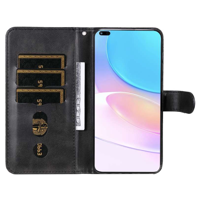 For Huawei nova 8i / Honor 50 Lite Calf Texture Zipper Horizontal Flip Leather Phone Case(Brown)