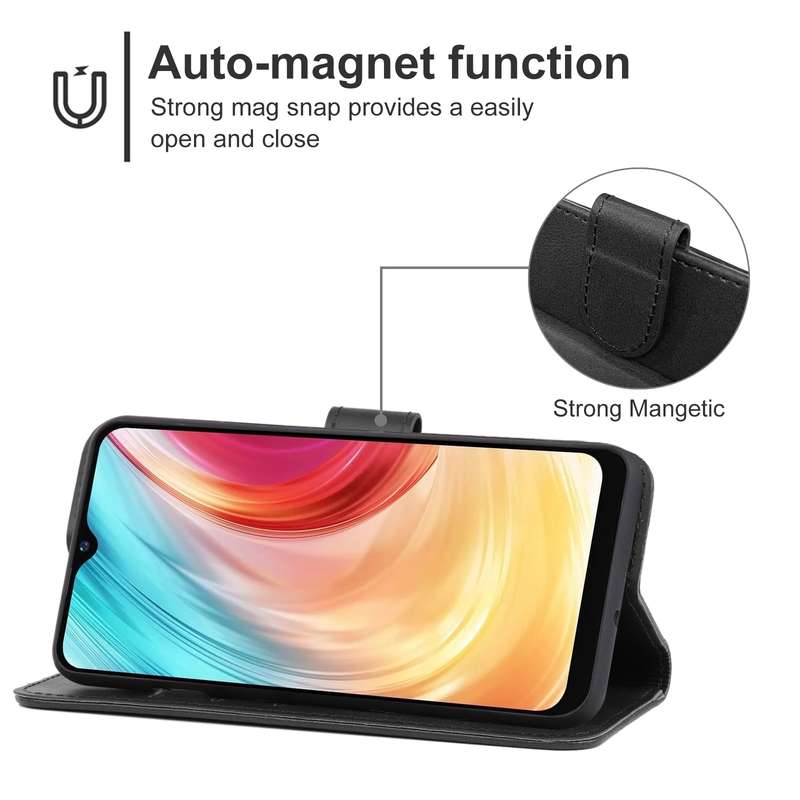 Leather Phone Case For Blackview A80(Black)