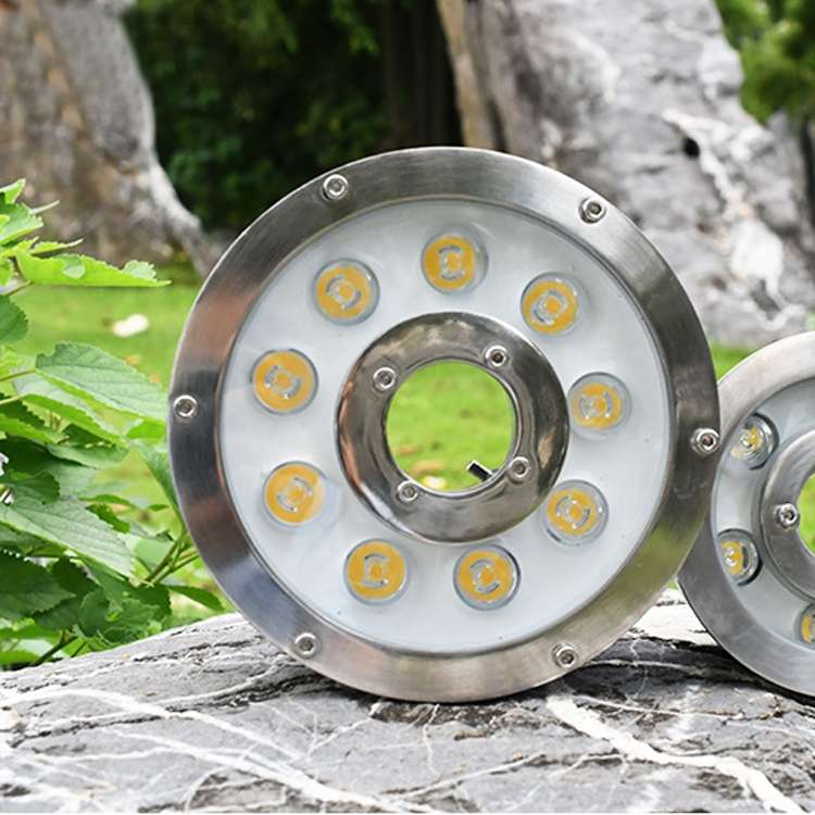 6W Landscape Colorful Color Changing Ring LED Aluminum Alloy Underwater Fountain Light(Colorful)