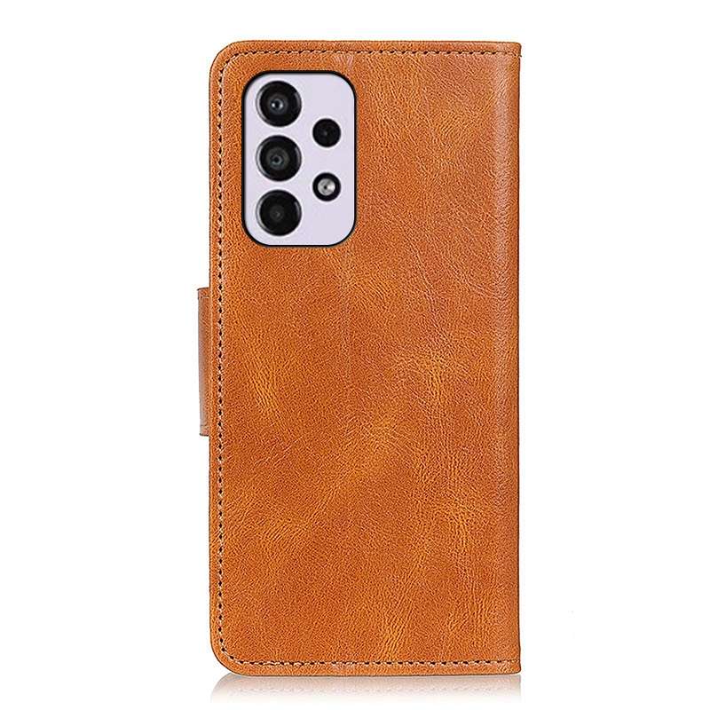 For Samsung Galaxy A33 5G Mirren Crazy Horse Texture Horizontal Flip Leather Phone Case with Holder
