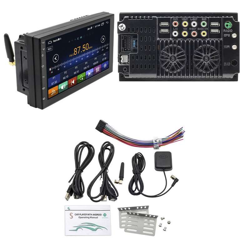 S-072A 7 inch IPS Screen Car Android Player GPS Navigation Bluetooth Touch Radio, Support Mirror Lin