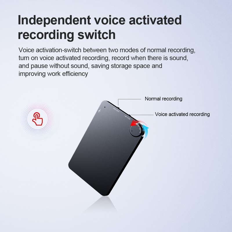 K2 Portable Ultra-thin Card Voice Recorder, Capacity:32GB(Black)