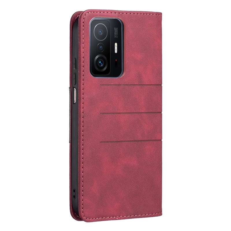 For Xiaomi Mi 11T / 11T Pro Magnetic Splicing Leather Phone Case(Black)