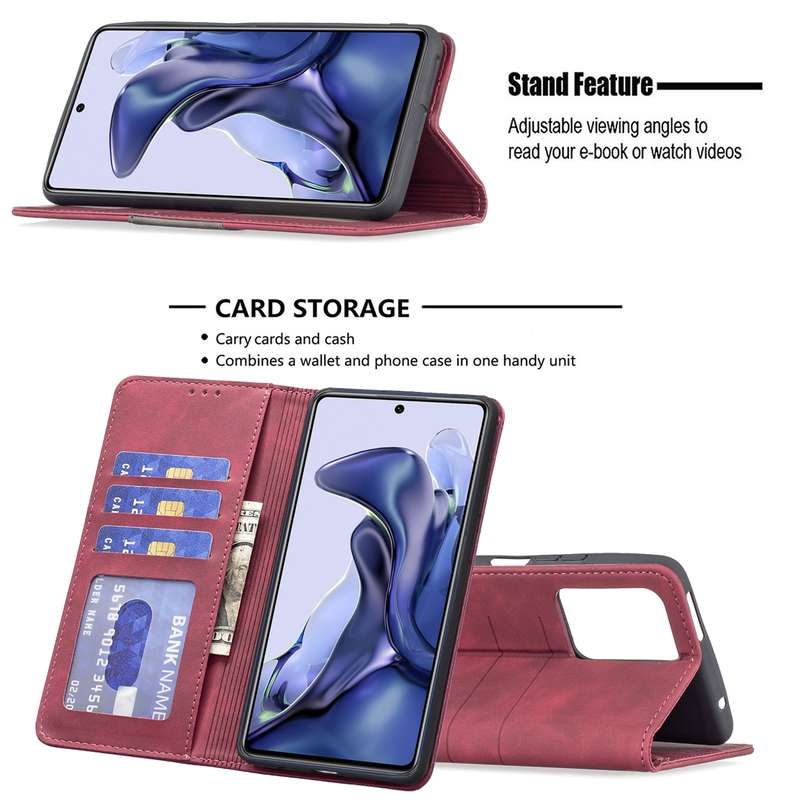 For Xiaomi Mi 11T / 11T Pro Magnetic Splicing Leather Phone Case(Black)