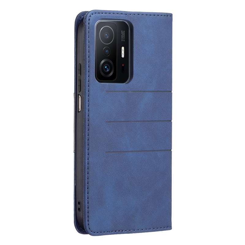 For Xiaomi Mi 11T / 11T Pro Magnetic Splicing Leather Phone Case(Black)