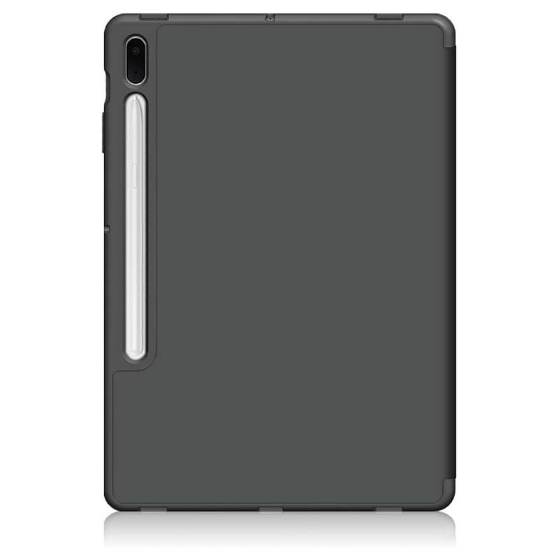 For Samsung Galaxy Tab S7 FE 12.4 Solid Color TPU Horizontal Flip Tablet Leather Case with 3-Fold Ho
