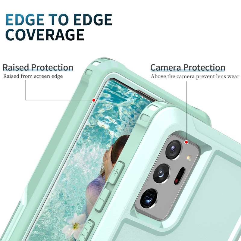 For Samsung Galaxy Note20 Ultra 3 in 1 PC + TPU Phone Case with Ring Holder(Pink)