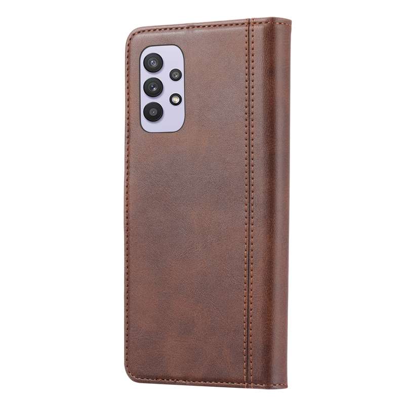 For Samsung Galaxy A33 5G Calf Texture Double Fold Leather Phone Case(Black)